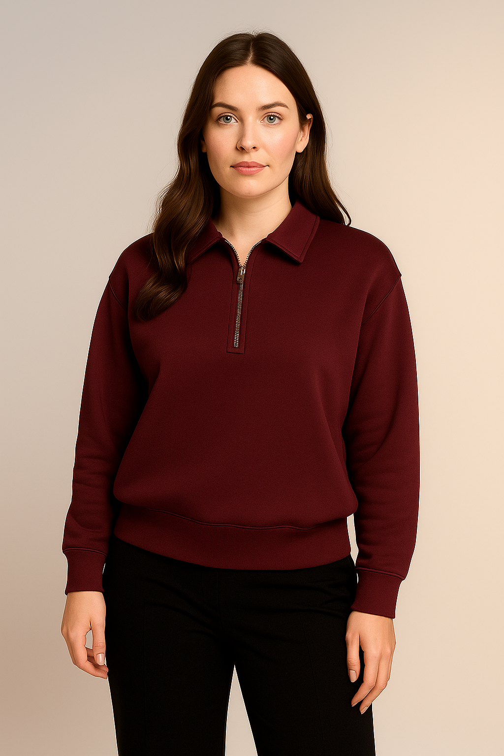 Ladies LUX 3/4 Zip Sweater