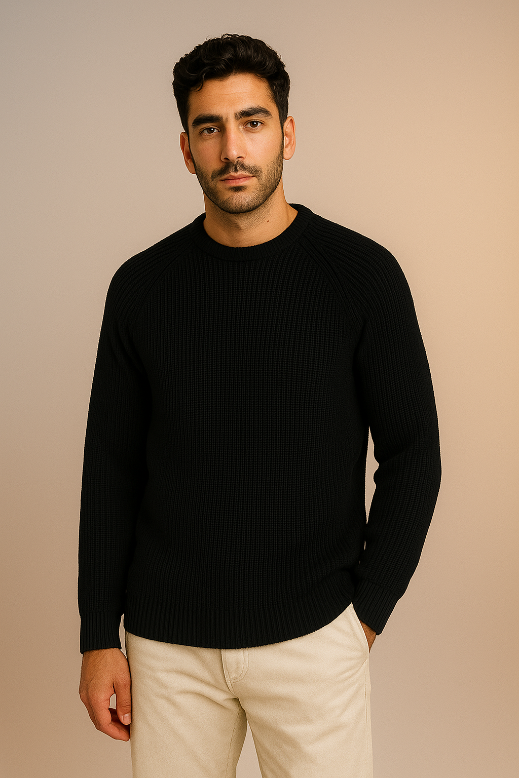 Men's Black LUX Knit Sweater