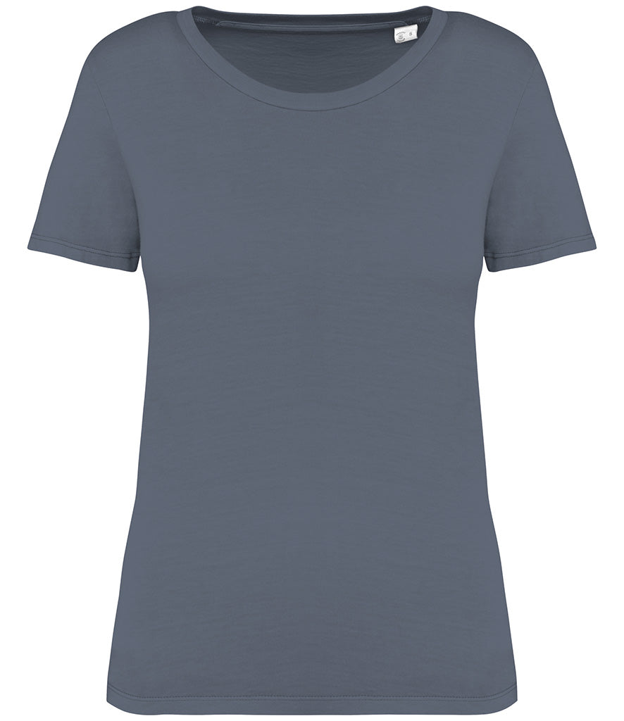 Ladies LUX Faded-Effect Straight-Fit T-shirt