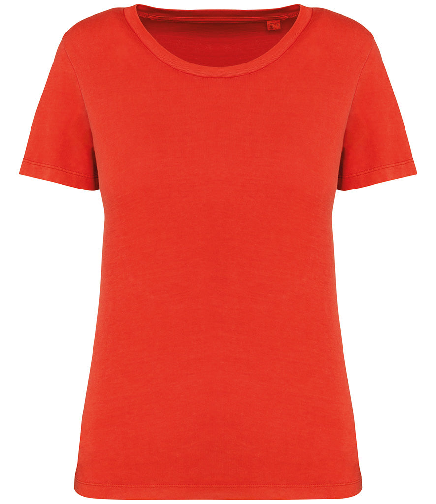 Ladies LUX Faded-Effect Straight-Fit T-shirt