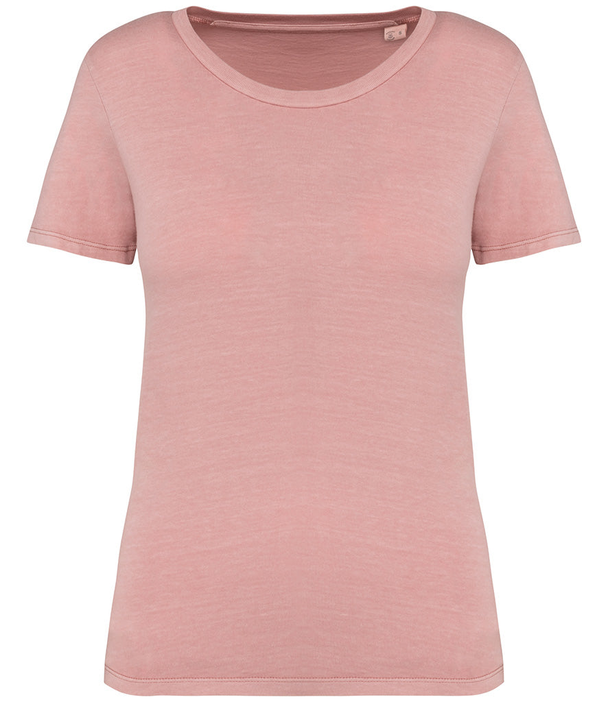 Ladies LUX Faded-Effect Straight-Fit T-shirt