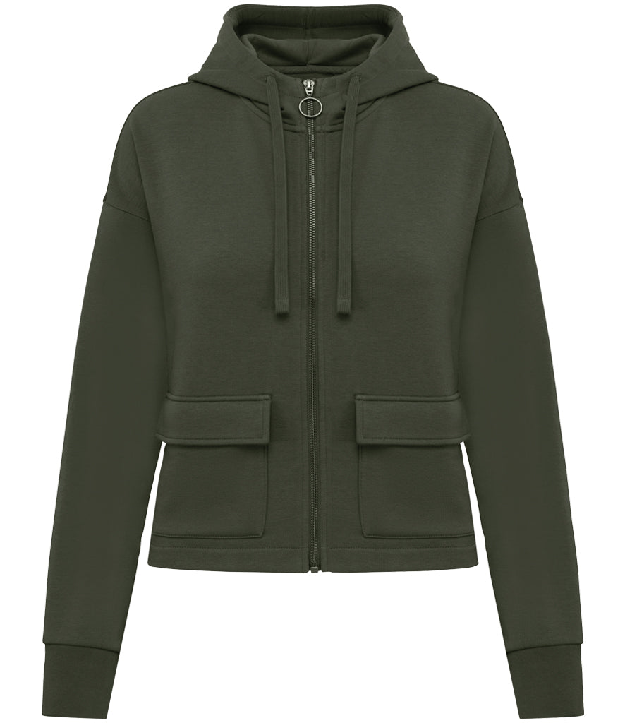 Ladies LUX Zip Premium Hooded Sweater