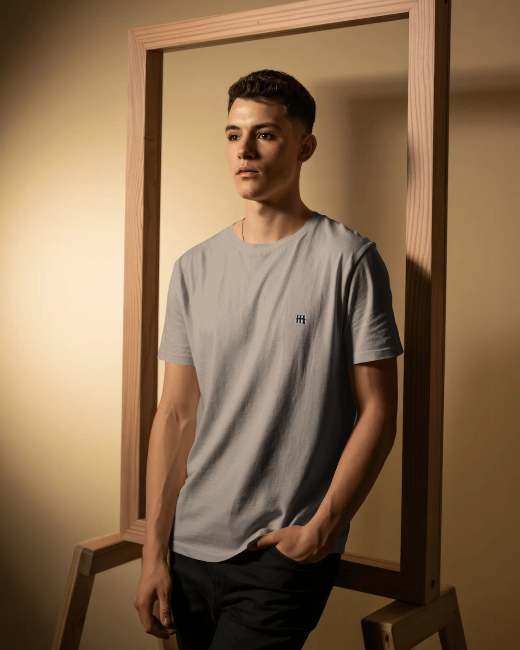 Men's SIMPL Straight-Cut T-shirt (Black)